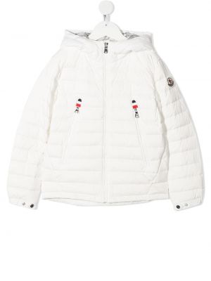 Hette vattert jakke for jenter Moncler Enfant hvit