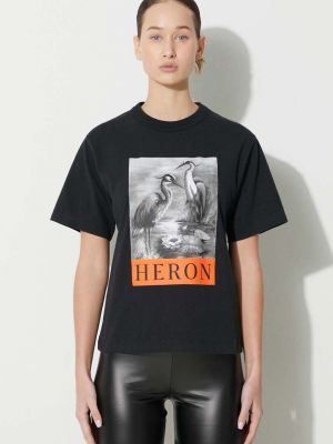 Bavlněné tričko Heron Preston černé