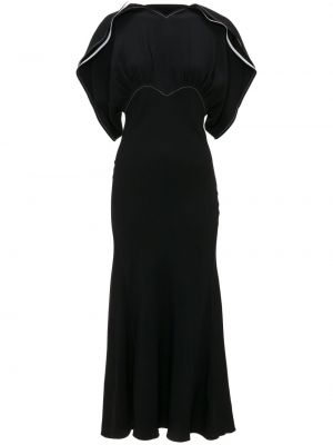 Drapované večerní šaty Victoria Beckham černé