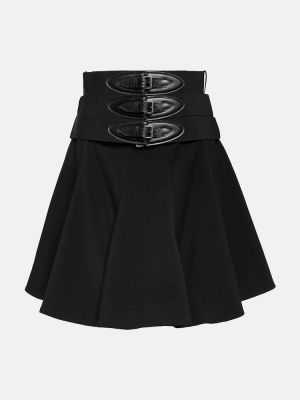 Mini spódniczka wełniana Alaã¯a czarna