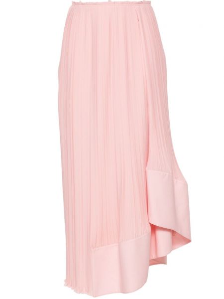 Plisovaná asymetrická sukňa Lanvin ružová