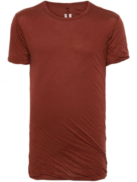 Drapované tričko Rick Owens hnědé