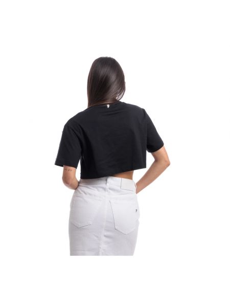 Camiseta con tachuelas Dondup negro