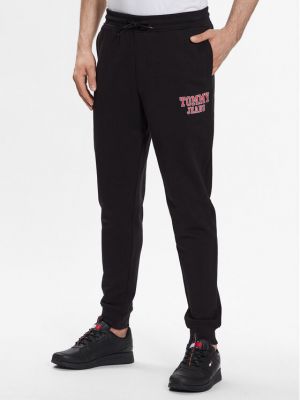 Pantaloni sport Tommy Jeans negru