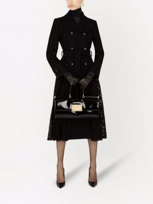Nėriniuotas paltas Dolce & Gabbana juoda