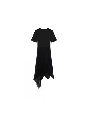 Sukienka midi asymetryczna Givenchy czarna