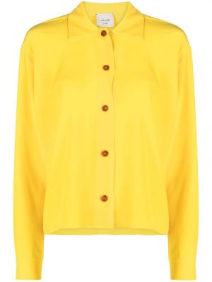 Μεταξωτό πουκάμισο Alysi κίτρινο