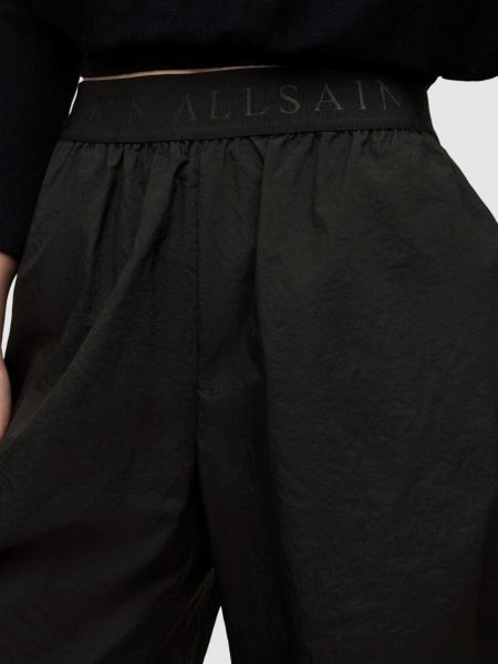 AllSaints pantaloni femei, culoarea negru, drept, high waist