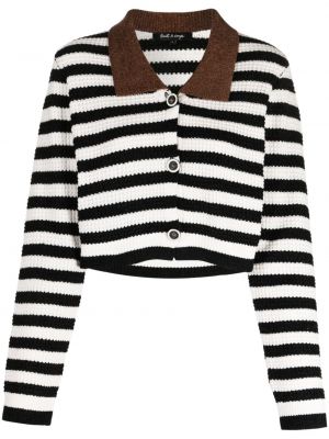 Cardigan a righe Tout A Coup nero