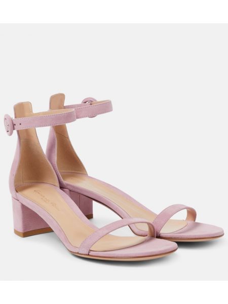 Seemisnahksed sandaalid Gianvito Rossi roosa