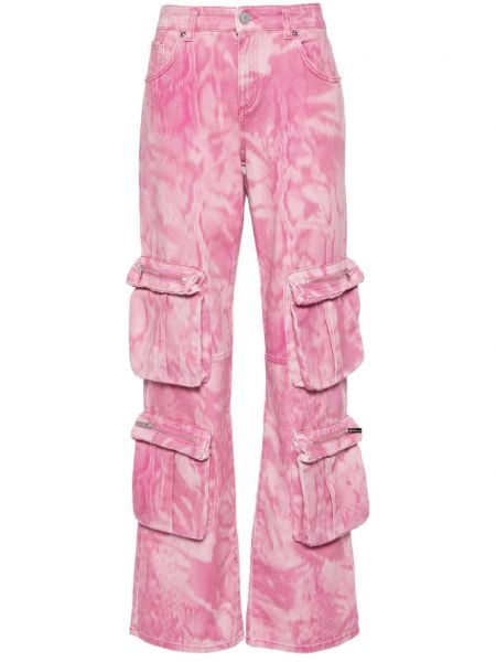 Pantaloni cargo camouflage Blumarine rosa