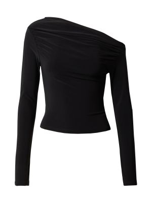 Tričko s dlhými rukávmi Gina Tricot čierna