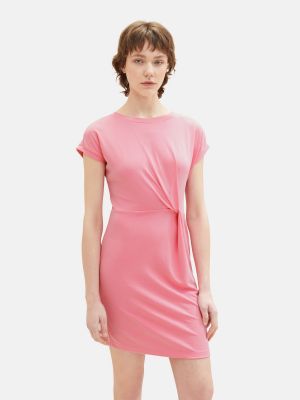 Τζιν φόρεμα Tom Tailor Denim ροζ