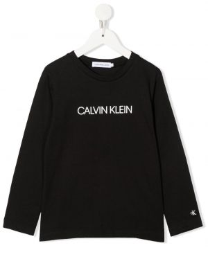 T-shirt for piger Calvin Klein Kids sort