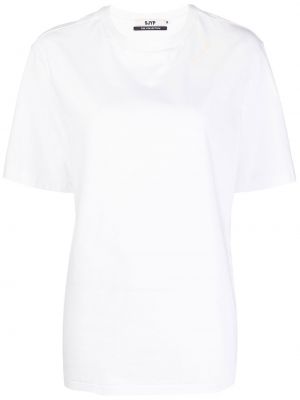 T-shirt bawełniana Sjyp, biały