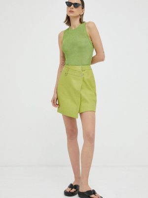 Kožna suknja Gestuz zelena