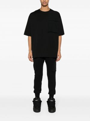 Medvilninis marškinėliai su kišenėmis Thom Krom juoda