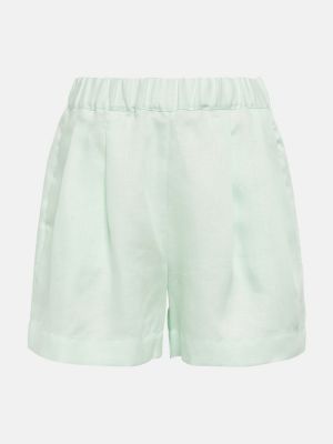 Leinen shorts Asceno grün