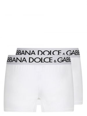 Bavlněné boxerky s potiskem Dolce & Gabbana bílé