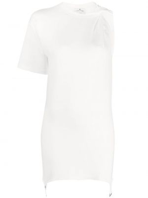 Sukienka mini asymetryczna Courreges biała