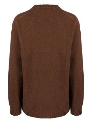 Dzianinowy sweter Erika Cavallini brązowy