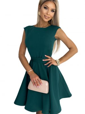 Šaty na zip s páskem z polyesteru Numoco - zelená