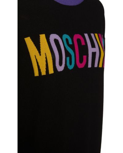 Žakárové vlněné mini šaty Moschino