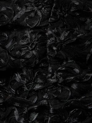 Tylové mini šaty Ganni černé