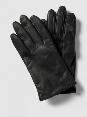 Czarne rękawiczki skórzane Roeckl