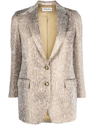 Jacquard lang blazer Saulina gull