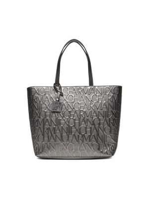 Nákupná taška Armani Exchange sivá