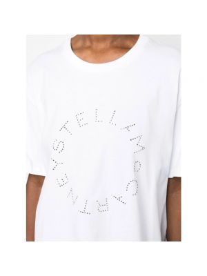 Koszulka bawełniana oversize Stella Mccartney biała