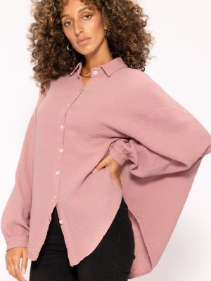 Bluză cu guler Sassyclassy roz