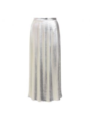 Серебряная плиссированная юбка Valentino