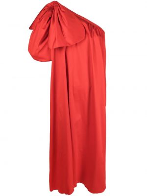 Памучна сатенена коктейлна рокля Kika Vargas червено