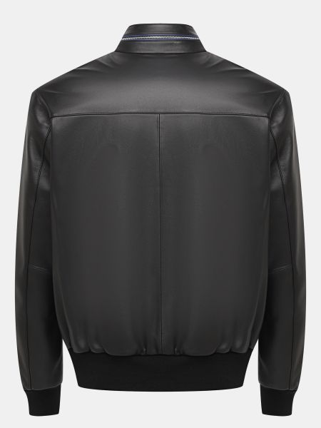 Кожаная куртка Alessandro Manzoni черная
