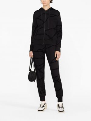 Hoodie en coton à imprimé Versace Jeans Couture noir