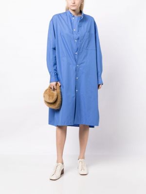 Bavlněné košilové šaty Lemaire modré
