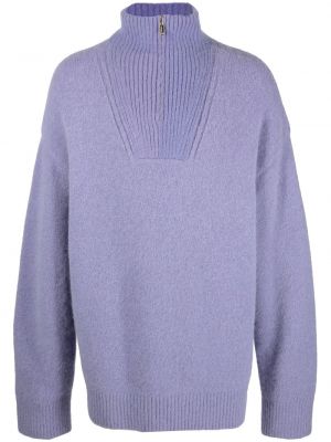 Pleten pulover Nanushka vijolična