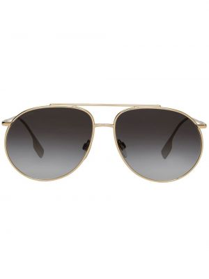 Oversize слънчеви очила на райета Burberry