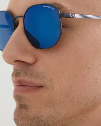 Ochelari de soare Armani Exchange albastru