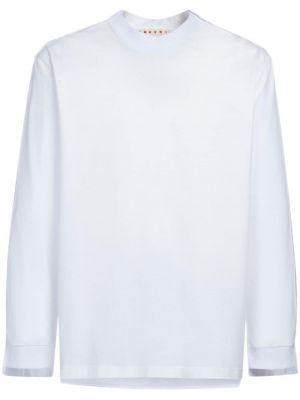 Памучен пуловер Marni бяло