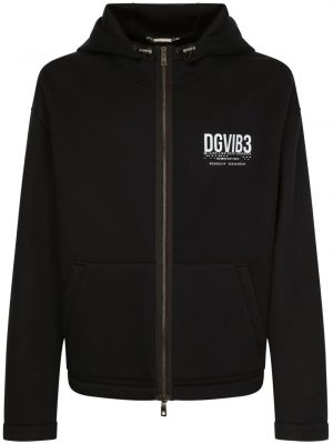 Jacke mit kapuze mit print Dolce & Gabbana Dgvib3 schwarz