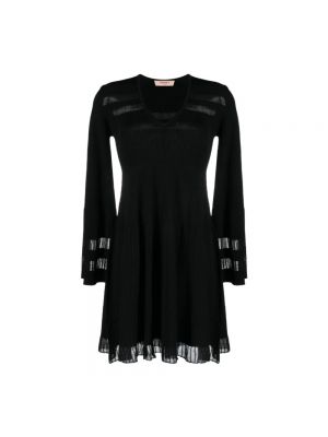Sukienka mini z dekoltem w serek Twinset czarna