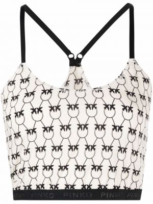 Trykt crop top Pinko