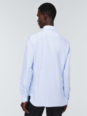 Camisa de algodón Zegna azul