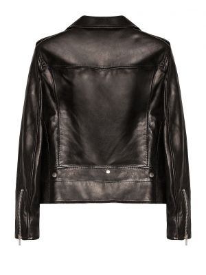 Классическая мотоциклетная куртка Saint Laurent черная