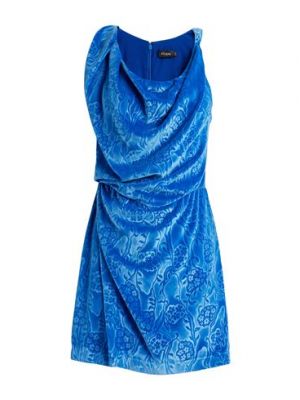 Mini vestido de viscosa Atlein azul