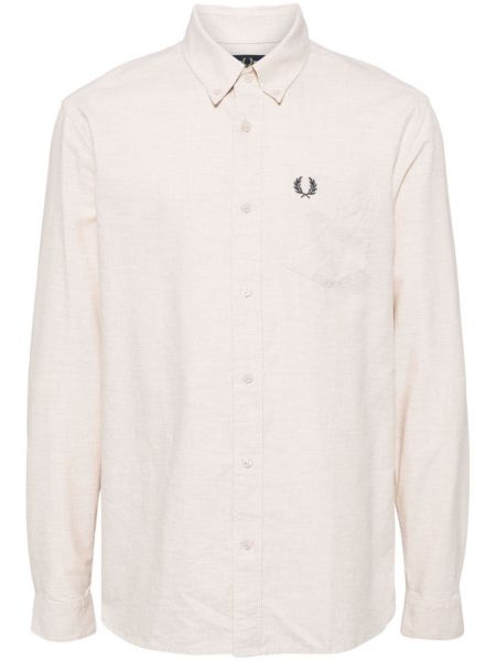 Uzun gömlek Fred Perry kahverengi