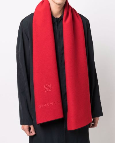 Bufanda con bordado de punto Givenchy rojo